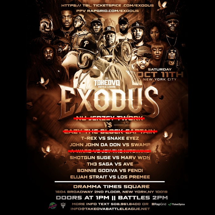 Rap Battle League Event | TakeOva Battle League Presents: Exodus